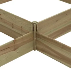 LuxenHome Wood Three Section L-Shaped Raised Garden Bed Brown -LuxenHome GUEST 0077bbd4 56f7 4e67 b87b c98ab3c73204