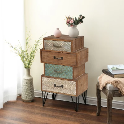 LuxenHome 4-Drawer 33" H X 18.9" W Wood Accent Chest. 6 LuxenHome 4-Drawer 33" H X 18.9" W Wood Accent Chest. - Image 6