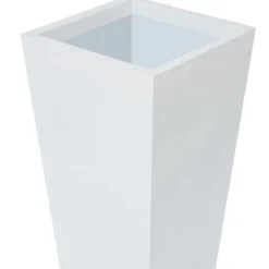 LuxenHome Square Tapered 18.5" H House Planters, Indoor & Outdoor White -LuxenHome GUEST 06e20504 11c9 4e9f 975b 90a3dbd820e7