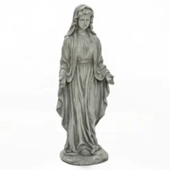 LuxenHome 30.5" H Virgin Mary Indoor Outdoor Statue Garden Statues, Gray Or Ivory -LuxenHome GUEST 07a8d245 52a1 4fa3 a08a b9da27920161