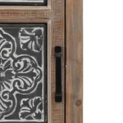 LuxenHome 48" Tall Wood And Metal 2-Drawer 1-Door Storage Cabinet. -LuxenHome GUEST 0894d032 b7f0 41a2 baa8 4405aa799b38