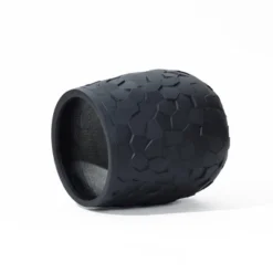 LuxenHome Round Black Geometric Planter – Indoor/Outdoor MgO Pot With Drainage Plug -LuxenHome GUEST 0a244def 73d4 4cdd 9e16 804d00773f0b