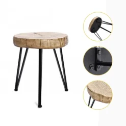 LuxenHome Natural Faux Wood Top With Black Metal Legs Side Table 12 LuxenHome Natural Faux Wood Top With Black Metal Legs Side Table -LuxenHome GUEST 0af4049e b8ce 47b5 874f 71cdcf373f3e
