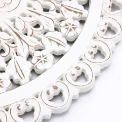 LuxenHome White Wood Flower 23.86" Round Wall Decor Home Decor Interior Design 20 LuxenHome White Wood Flower 23.86" Round Wall Decor Home Decor Interior Design -LuxenHome GUEST 0d3952f5 29d1 4d0c b7ca bb503c0dd222