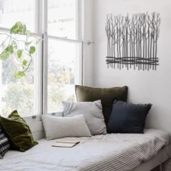 LuxenHome Rustic Black Metal Abstract Field Of Trees Wall Art Decor -LuxenHome GUEST 0fe6d324 f898 4d6e 8392 b2ae9e940bd8