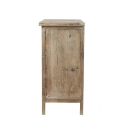 LuxenHome 3-Drawer 28.2" H X 25.2" W Natural Wood White Floral Accent Chest. -LuxenHome GUEST 1137a081 05e0 44f6 a40d 59632ea35367