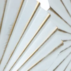 LuxenHome White And Gold Metal Abstract Seashell Wall Decor -LuxenHome GUEST 11381f77 b944 4382 babf 779aed0a7999