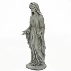 LuxenHome 30.5" H Virgin Mary Indoor Outdoor Statue Garden Statues, Gray Or Ivory -LuxenHome GUEST 12cd4bda f649 4e1e bf67 989f2153d9e3
