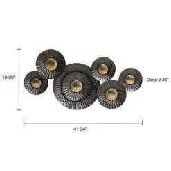 LuxenHome 41.3" W Brown And Gold Metal Abstract Flower Wall Decor 16 LuxenHome 41.3" W Brown And Gold Metal Abstract Flower Wall Decor -LuxenHome GUEST 133cbc0e f60a 4e9b 8d52 d07922102331