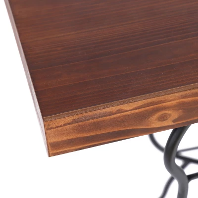 LuxenHome Wood Top Metal Butterfly Accent Console And Entry Table 2 LuxenHome Wood Top Metal Butterfly Accent Console And Entry Table - Image 2