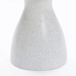 LuxenHome White And Speckled Gray MgO 20" Round Side Table -LuxenHome GUEST 138fb9ed 3e5e 4200 beaa 2a080638408c