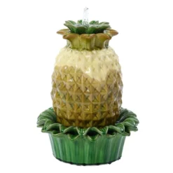 LuxenHome 17" Tabletop Ceramic Water Fountain, Pineapple Indoor And Outdoor Waterfall Fountains For Patio, Garden Decor Yellow 11 LuxenHome 17" Tabletop Ceramic Water Fountain, Pineapple Indoor And Outdoor Waterfall Fountains For Patio, Garden Decor Yellow -LuxenHome GUEST 1832ebd1 5fd8 41a6 b9f9 090da9f4052d