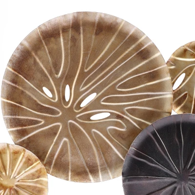 LuxenHome Multi-Color Sand Dollar 47.5" W X 27.5" H Metal Wall Decor 9 LuxenHome Multi-Color Sand Dollar 47.5" W X 27.5" H Metal Wall Decor - Image 9