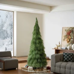 LuxenHome 6Ft Holiday Artificial Pampas Grass Tree In Green -LuxenHome GUEST 1d17f4bd 280a 4a61 8805 aea2257df46d