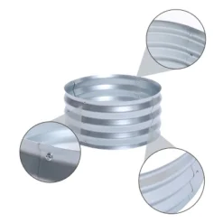LuxenHome 2ft Round Galvanized Metal Raised Garden Bed Planter -LuxenHome GUEST 1e94ebe1 72cd 4e40 bde3 68700b0e77a6
