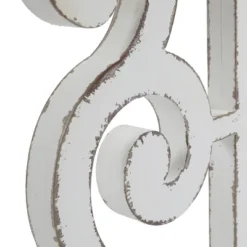 LuxenHome Vintage White And Natural Wood Console And Entry Table -LuxenHome GUEST 23c3d217 8b2d 469c b875 eb639499fb4d