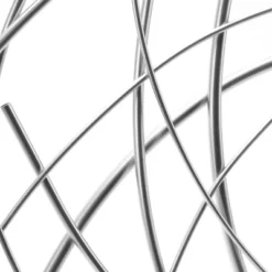 LuxenHome Silver Metal Abstract Swirl Round Wall Art Decor -LuxenHome GUEST 259ee7cb 10a9 45c2 bb98 e993cfded9ed