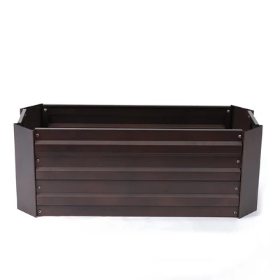 LuxenHome Brown Metal 32" X 11.8" Rectangular Garden Bed 9 LuxenHome Brown Metal 32" X 11.8" Rectangular Garden Bed - Image 9