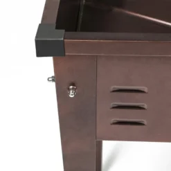 LuxenHome 50" W Brown Metal Rectangular Raised Garden Planter -LuxenHome GUEST 2b65447a 1f9b 4e49 9ff4 c123155b6909