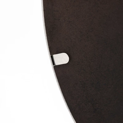 LuxenHome Silver Metal Frame Round Accent Vanity Wall Mirror 9 LuxenHome Silver Metal Frame Round Accent Vanity Wall Mirror - Image 9