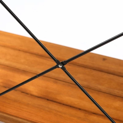 LuxenHome 4-Shelf 66.5" H X 51.2" W Pine Wood Metal Frame Etagere Bookcase. 7 LuxenHome 4-Shelf 66.5" H X 51.2" W Pine Wood Metal Frame Etagere Bookcase. - Image 7