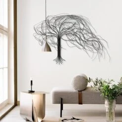 LuxenHome Black Metal Windy Tree Wall Decor 10 LuxenHome Black Metal Windy Tree Wall Decor -LuxenHome GUEST 2e355bdd aac9 4f73 a021 313dad40d282