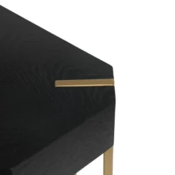 LuxenHome Black Wood And Gold Metal Console And Entry Table -LuxenHome GUEST 2f5a0cc1 b74b 4157 a81e 2c84663fd1ef