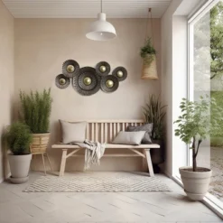 LuxenHome 41.3" W Brown And Gold Metal Abstract Flower Wall Decor 14 LuxenHome 41.3" W Brown And Gold Metal Abstract Flower Wall Decor -LuxenHome GUEST 31415332 b73d 40b5 bdba 3051b24bcae1