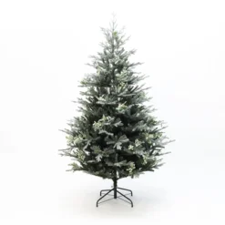 LuxenHome 7Ft Pre-Lit Green Artificial Fir Christmas Tree With Mistletoe Decorations And Metal Stand 16 LuxenHome 7Ft Pre-Lit Green Artificial Fir Christmas Tree With Mistletoe Decorations And Metal Stand -LuxenHome GUEST 3247e29e 817c 4872 b731 9ebb43dcd279