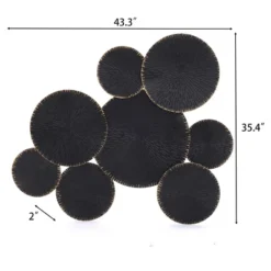 LuxenHome Abstract Black With Gold 43" Wide Metal Wall Art Decor Wall Art Home Decor Ornament Decoration 13 LuxenHome Abstract Black With Gold 43" Wide Metal Wall Art Decor Wall Art Home Decor Ornament Decoration -LuxenHome GUEST 33955bea f28e 4f74 8f7d b58f335f86d1