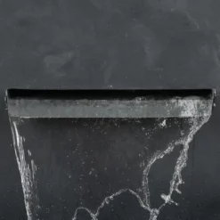 LuxenHome 32" H Resin Modern Waterfall Outdoor Fountain With Planter, Outdoor Water Fountain Indoor And Outdoor Use Gray -LuxenHome GUEST 33a33793 570d 462b a505 ddfe09e8358f