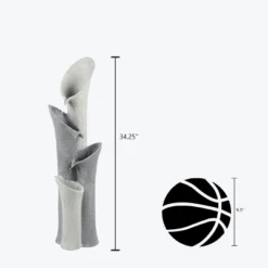 LuxenHome Gray Resin Classical Fluted Columns Outdoor Fountain -LuxenHome GUEST 364b9ea8 c467 4dfd 9b37 071384e6afad