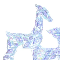 LuxenHome 3-Piece Multi-Color Snowflake Deer Family Outdoor Holiday Decoration With 460 Lights -LuxenHome GUEST 38aad600 fd65 47e2 9f93 7b872ceb845c