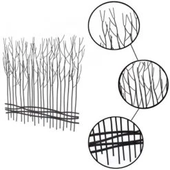 LuxenHome Rustic Black Metal Abstract Field Of Trees Wall Art Decor -LuxenHome GUEST 39e00344 4ad4 4162 838a c08fd7922f90