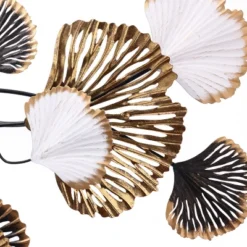 LuxenHome White, Black, And Gold Metal Ginkgo Leaves Modern Wall Decor 16 LuxenHome White, Black, And Gold Metal Ginkgo Leaves Modern Wall Decor -LuxenHome GUEST 3c47d825 45f1 4310 95ef 4ece0629e504