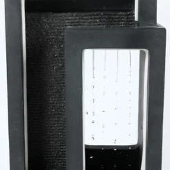 LuxenHome Gray Resin Column Outdoor Fountain With LED Light -LuxenHome GUEST 3d28758a 85fc 4a10 bba6 8663986be35e