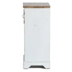 LuxenHome White And Natural Wood 2-Door Wine Cabinet 13 LuxenHome White And Natural Wood 2-Door Wine Cabinet -LuxenHome GUEST 3e127ee5 7fc9 4d1a 95bd f1f03554ccd0
