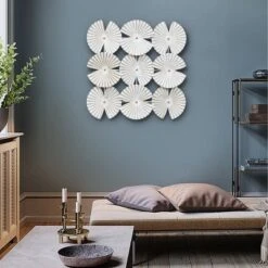 LuxenHome White And Gold Metal Abstract Seashell Wall Decor -LuxenHome GUEST 3fa06127 1f7f 4b79 bb69 72c6ffec238c