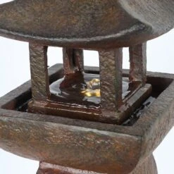 LuxenHome Resin Japanese Pagoda Fountain With LED Light 10 LuxenHome Resin Japanese Pagoda Fountain With LED Light -LuxenHome GUEST 409a5799 36ac 459e aa19 018836c999bb