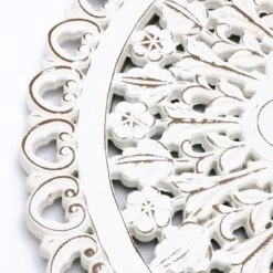 LuxenHome White Wood Flower 23.86" Round Wall Decor Home Decor Interior Design 19 LuxenHome White Wood Flower 23.86" Round Wall Decor Home Decor Interior Design -LuxenHome GUEST 424c8358 c225 47ff ba1a 3922ba8abd03