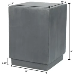 LuxenHome Gray Cement Indoor Outdoor Square Side Table 13 LuxenHome Gray Cement Indoor Outdoor Square Side Table -LuxenHome GUEST 44d118ae e65b 42cd 8e2b 106ce47b106b
