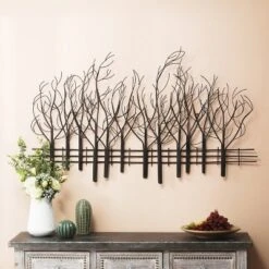 LuxenHome Snowy Black Metal Field Of Trees Wall Art 19 LuxenHome Snowy Black Metal Field Of Trees Wall Art -LuxenHome GUEST 45cbde7d 5496 45a6 b5f7 853f2309150b