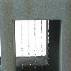 LuxenHome Patina Stone Gray Cement Double Column Outdoor Fountain With LED Lights -LuxenHome GUEST 475fcff3 eae2 48d3 8b56 4ee1d4edb5d6