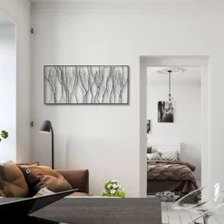 LuxenHome Black Abstract Trees Rectangular Metal Wall Decor 11 LuxenHome Black Abstract Trees Rectangular Metal Wall Decor -LuxenHome GUEST 4808a6ce 1485 49ac a1f6 a0c507b4b06d