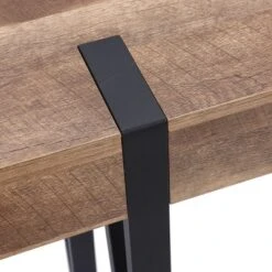 LuxenHome Oak Finish MDF Wood Black Metal Console & Entry Table 18 LuxenHome Oak Finish MDF Wood Black Metal Console & Entry Table -LuxenHome GUEST 483158a7 bf4a 42a3 9523 70aa014f9b1c