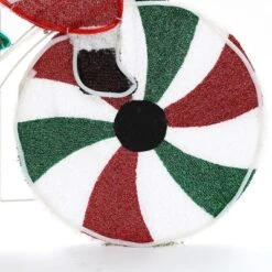 LuxenHome Santa On Peppermint Bike Lighted Holiday Decoration Multi-Color -LuxenHome GUEST 49289658 3c27 471e a575 480c18f33723