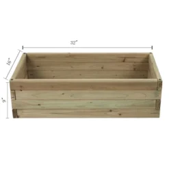 LuxenHome Wood 2.7ft X 1.3ft Raised Garden Bed Brown -LuxenHome GUEST 49b363a5 584c 4fed bd3d 666f898b664a