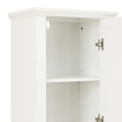 LuxenHome White MDF Wood 67-Inch Tall Tower Bathroom Linen Cabinet -LuxenHome GUEST 4ada5c5f a20b 4dfe 92d4 160fff78bcea