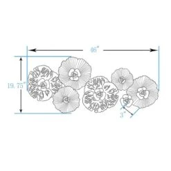 LuxenHome Multi-Color Distressed Flower Metal Wall Decor 11 LuxenHome Multi-Color Distressed Flower Metal Wall Decor -LuxenHome GUEST 4bc5aa13 0385 4551 955c 4a2e7dd9987e