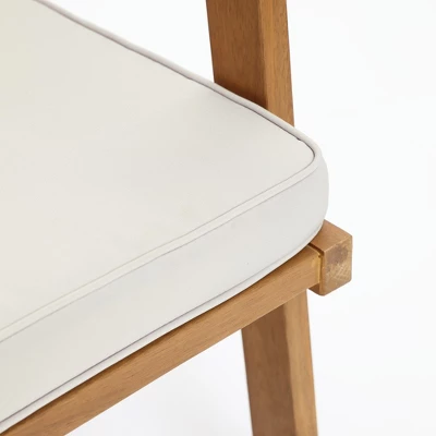 LuxenHome Outdoor Acacia Wood Rope Back Loveseat With Cushions And Coffee Table Set 9 LuxenHome Outdoor Acacia Wood Rope Back Loveseat With Cushions And Coffee Table Set - Image 9